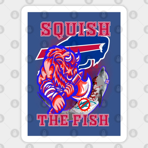 Squish The Fish Sticker by The Dark Vestiary